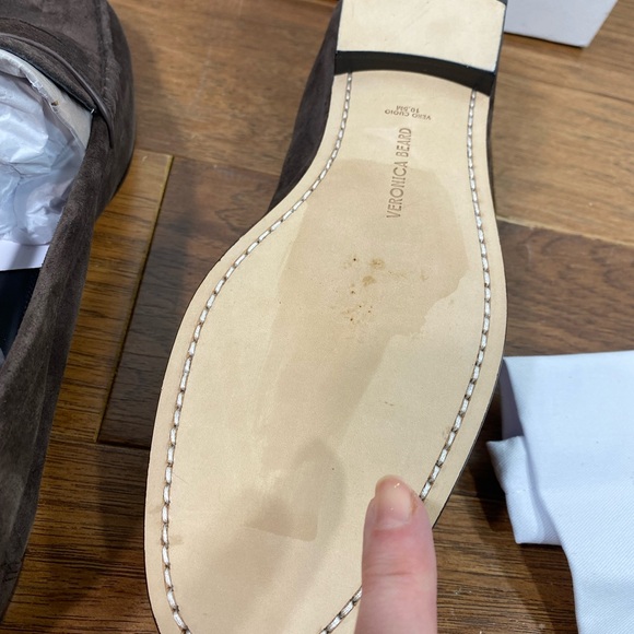 NIB Veronica Beard Dark Espresso Brown Suede Penny Loafers 10.5 / 41.5 $350 MSRP main image 5